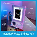 HP Sprocket Photobooth 3x4" Photo Printer (White) Bundle w/3.5 x 4.25” Zink Photo Paper (500 Sheets) - Image 2