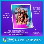 HP Sprocket Photobooth 3x4" Photo Printer (White) Bundle w/3.5 x 4.25” Zink Photo Paper (500 Sheets) - Image 5