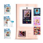 HP Sprocket Photobooth 3x4" Photo Printer (Pink) Bundle w/3.5 x 4.25” Zink Photo Paper (300 Sheets)