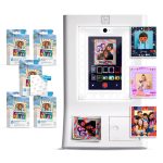 HP Sprocket Photobooth 3x4" Photo Printer (White) Bundle w/3.5 x 4.25” Zink Photo Paper (500 Sheets)