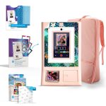 HP Sprocket Photobooth 3x4" Photo Printer (Pink) Bundle w/Zink Paper, Case, Screen Protector & More
