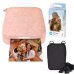 HP Sprocket Portable 2x3" Instant Photo Printer (Blush Pink) Zink Paper Bundle
