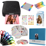 HP Sprocket Portable 2x3" Instant Photo Printer (Black Noir) Scrapbook Bundle