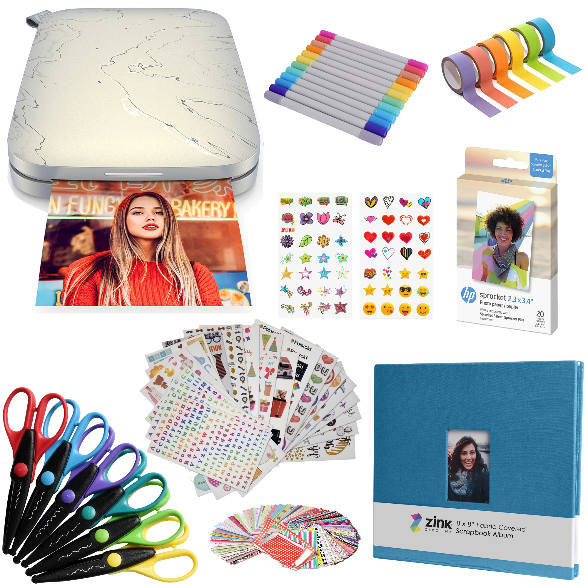 AMZHPISPSLK3EC HP Sprocket Select Portable Instant Photo Printer (Eclipse) Scrapbook Bundle - Image 1
