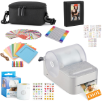 HP Sprocket Panorama Instant Portable Color Label & Photo Printer (Grey) Gift Bundle