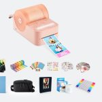 HP Sprocket Panorama Instant Portable Color Label & Photo Printer Craft Bundle