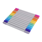 Colorful Fine & Chisel Double Twin Tip Markers 12 Pack