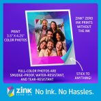 HP Sprocket Photobooth Instant 3x4” Color Photo Printer (White) - Image 7